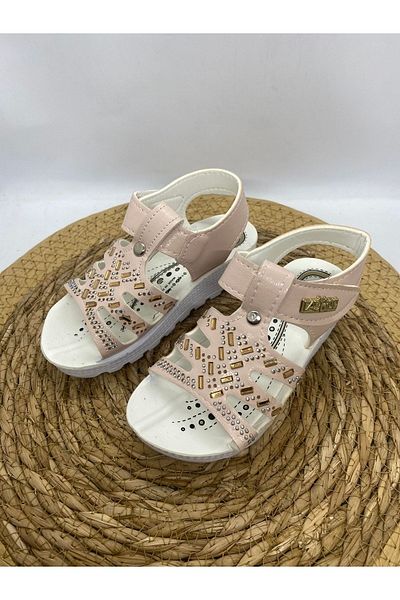 Polisa Powder Color Velcro Sandals for Girls