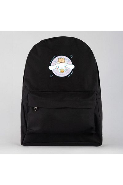 MECH BUTİK Cinnamoroll Printed Μαύρη Σχολική Τσάντα - Σακίδιο πλάτης