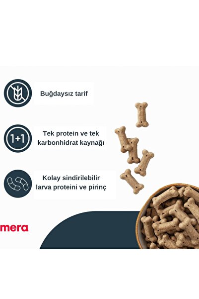 Mera Pure Sensitive Insect Protein Dog Snacks Larvalı Köpek Ödül Bisküvisi 600 gr