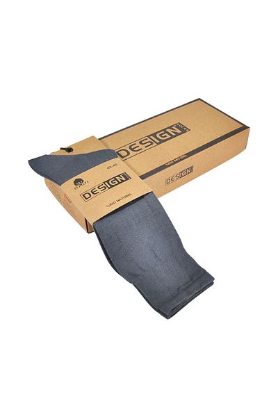 Design Socks Мъжки чорапи от 100% памук (6 чифта) в специална кутия, цвят пушек