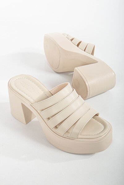 MİSS ZÜLÜF Γυναικεία πέδιλα με σφήνα σόλα