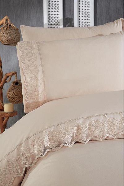 Çeyiz Diyarı Комплект завивки Cappucino Colorful French Lace Seray
