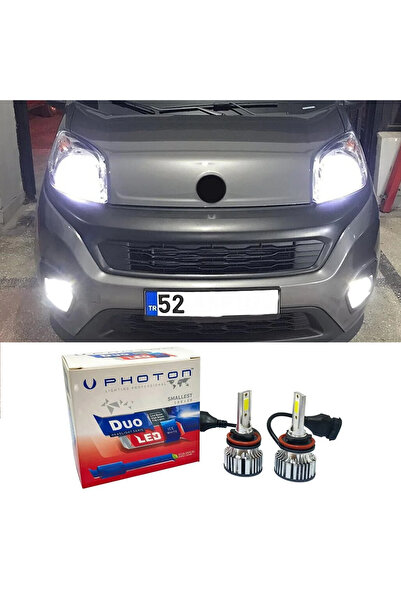 Photon Fiat Fiorino Led Xenon Uyumlu Uzun + Kısa Far Ampulü H4 Duo Yeni Seri Beyaz