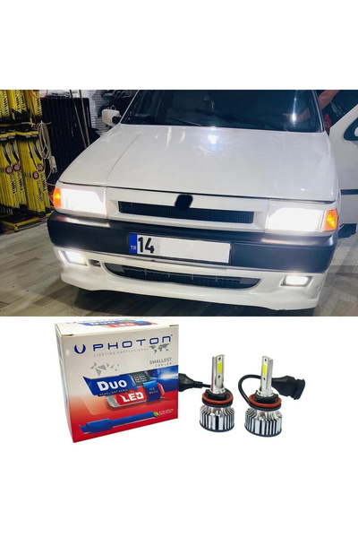 Photon Fiat Uno  Uyumlu Led Xenon Uzun + Kısa Far Ampulü H4 Duo Yeni Seri Beyaz