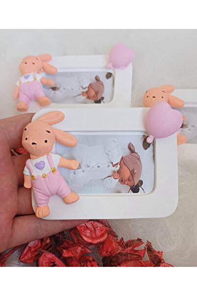 kokulusev Kokulu Taş Hoşgeldin Bebek Resimli Çerçeve Magnet (20 Adet)