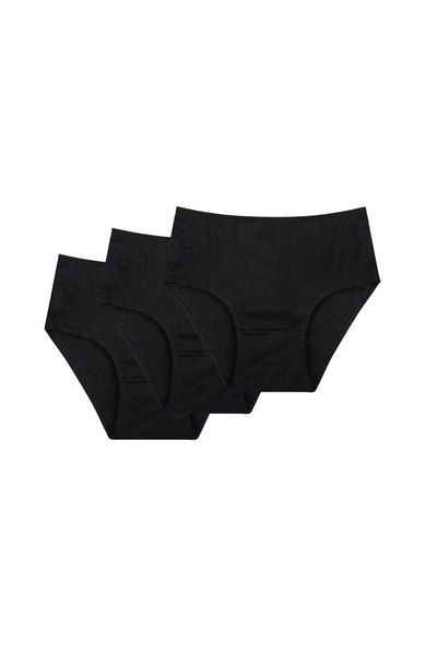 NARIYA High Waist Comfortable Women's Panties - 3-Piece Large Size, 100% Cotton Sweat Absorbing Clothes