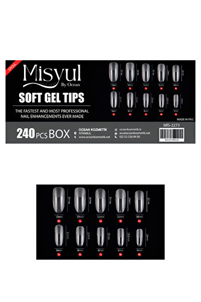 Misyul Soft Jel Tips Protez Tırnak Tips Uzatma Yeni Nesil 240 Adet