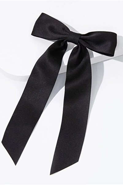 NAZLI مشبك تلقائي على شكل فيونكة من الساتان للسيدات - مشبك