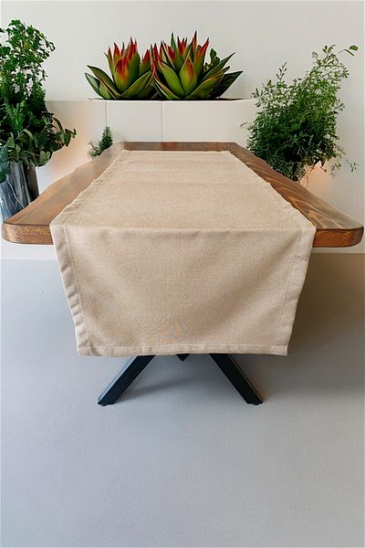 Soyoe Vintage Natural Runner Tablecloth - American Service, 40x140