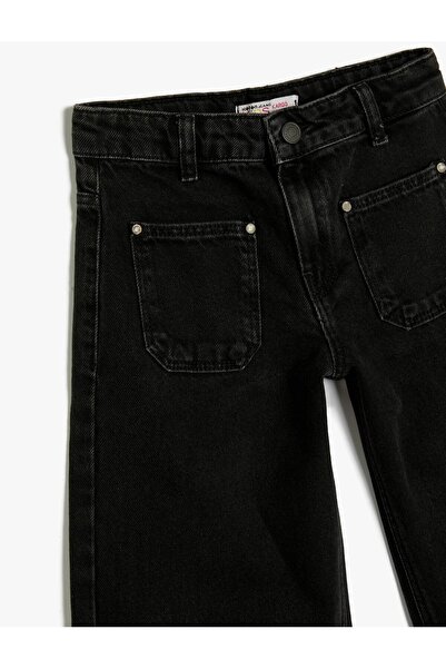 Koton Kız Çocuk Pamuklu Kot Pantolon - Wide Leg