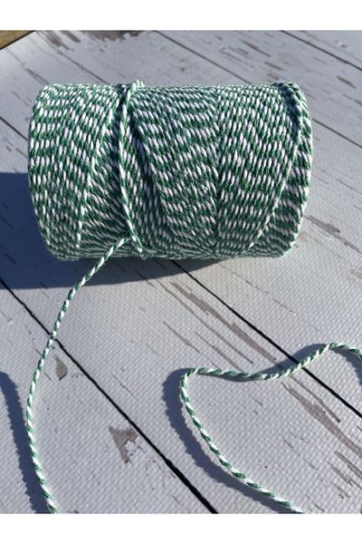 eylülün etiket fabrikası Packaging Tying Rope Green White Color 200 m