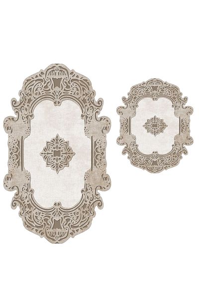 Alanur Home Set de baie din 2 piese Petunya tăiat cu laser St210fg417kr