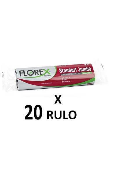 Florex Florex Standard Jumbo Size (80x110 Cm) Black Garbage Bag 20 Rolls 10*20=200 Pieces
