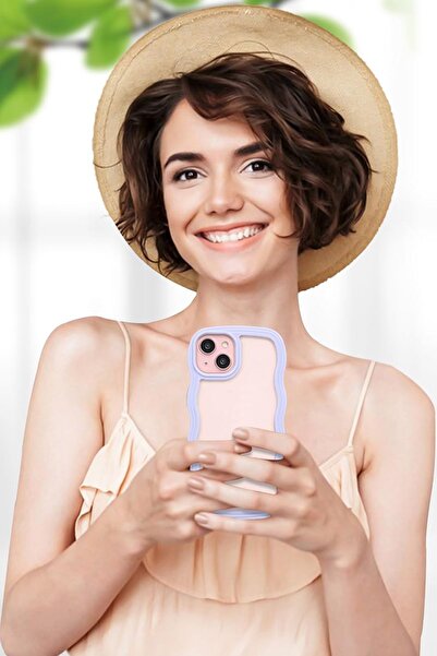 CONOCER iPhone 15 Compatible Wavy Frame Shockproof Silicone Phone Case