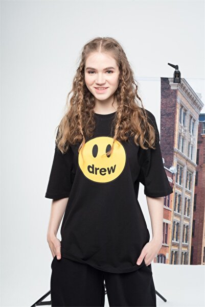 FECCY Oversize Γυναικείο T-shirt Drew Μαύρο