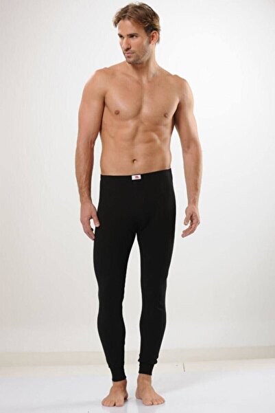 Jiber Men's Black Thermal Soft Tights Bottom 174