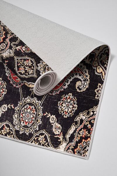 Alanur Home Alanur Trend Non-Slip Base Digital Bathroom Set Kt445 Black