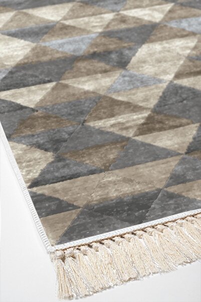 Alanur Home Eko Trend Djt 2 Piece Washable Non-Slip Base Bathroom Mat 661 Scandinavian Beige (50 X 80 - 40 X 50)