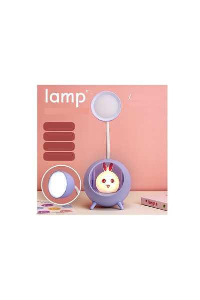 Livava Rabbit Table Lamp, Blue, 21X9,