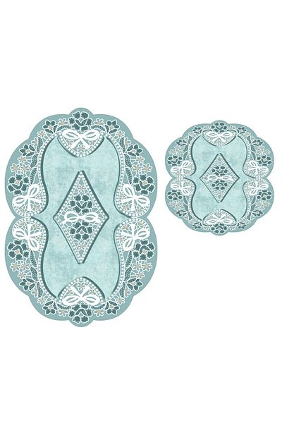 Alanur Home Σετ μπάνιου Alanur Yasemin Laser Cut 2 τεμαχίων St 210158 mv