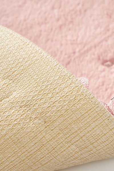 Alanur Home Zara Daisy Oval 2-Piece Bath Mat Powder