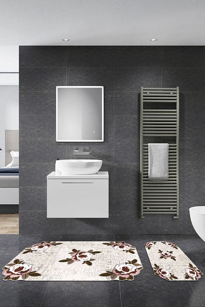 Alanur Home Alanur Orchid Laser Cut 2-Piece Bath Set St210fg413vz