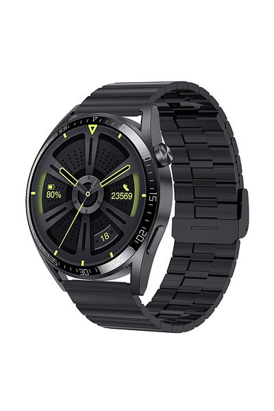 CONOCER حزام سلك معدني من الخيزران متوافق مع ساعة Huawei Watch Gt3 Pro Titanium مقاس 46 مم (22 مم)