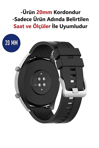 CONOCER Samsung Gear S2 Classic - Gear Sport Uyumlu 20mm Desenli Silikon Kord...