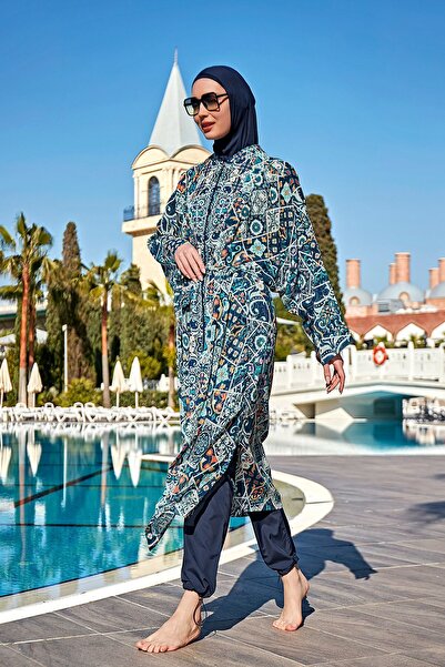 Remsa Mayo Iznik Remsa Tesettur Купальник одинарний кафтан кімоно парео RP011