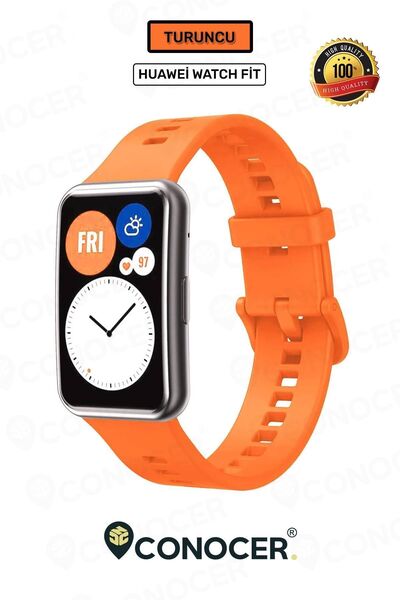 CONOCER Huawei Watch Fit Uyumlu Yüksek Kalite Yumuşak Pürüzsüz Silikon Kordon...
