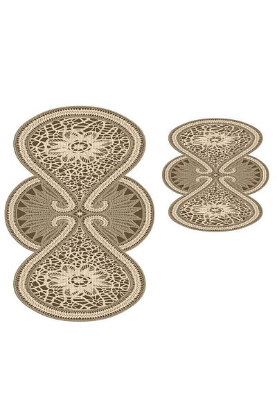 Alanur Home Set de baie din 2 piese Alanur Zambak tăiat cu laser St 210155 kr