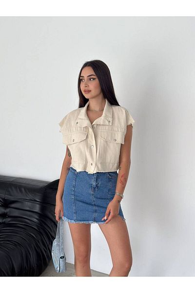 Noa Noa Short Women's Vest - Capped Pockets