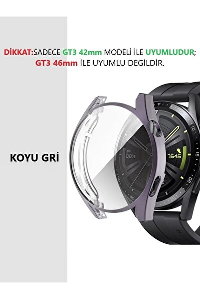 CONOCER Huawei Watch GT 3 Uyumlu (42mm) Ekran Koruyucu + Kasa Koruyucu Yüksek...