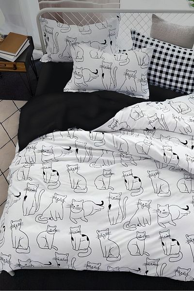 Always Elastic Double Sided Double Duvet Cover Set