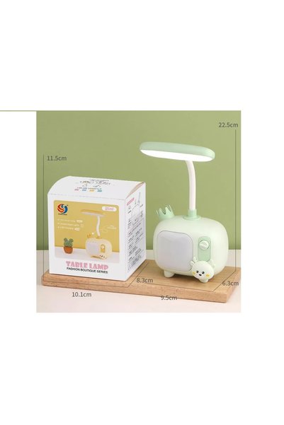 Livava Tv Led Table Lamp, with Usb, Green, 9X22,