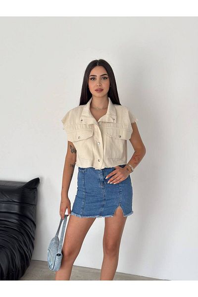 Noa Noa Short Women's Vest - Capped Pockets
