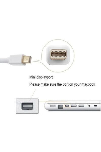 CONOCER Macbook Ile Uyumlu Mini Displayport Dönüştürücü Hdmı Çıkışlı Yüksek Kalite