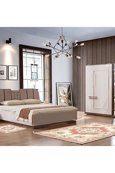 Alanur Home Alanur Almira Yatak Odası Halısı 3 Lü Set ( 80 X 150 + 2 Adet 60 X 100 ) Al310c024