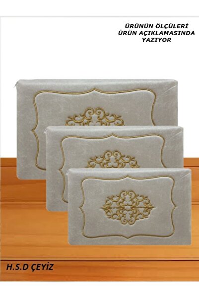 Sandık Dünyası Söz Nişan Bohça Hurç Çeyiz Sandık Baza Hurcu 3lü 0020