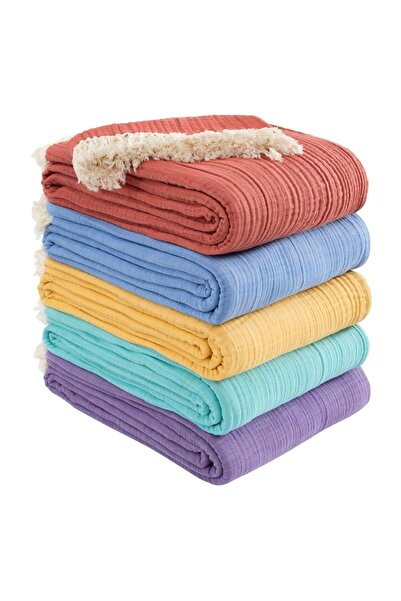 Denizli Concept Double Tile 4 Layer Muslin Bedspread - 100% Cotton Air Permeable