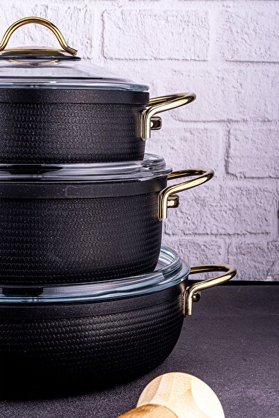 Bambum Node - 8 Piece Cookware Set Black