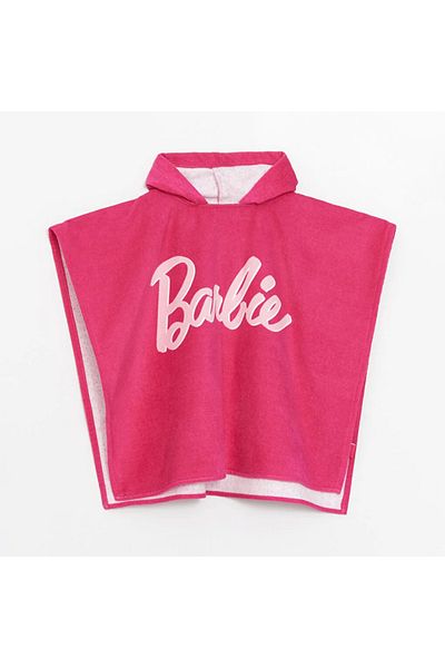 LC Waikiki Πετσέτα πόντσο για κορίτσια με στάμπα Barbie LCW ACCESSORIES