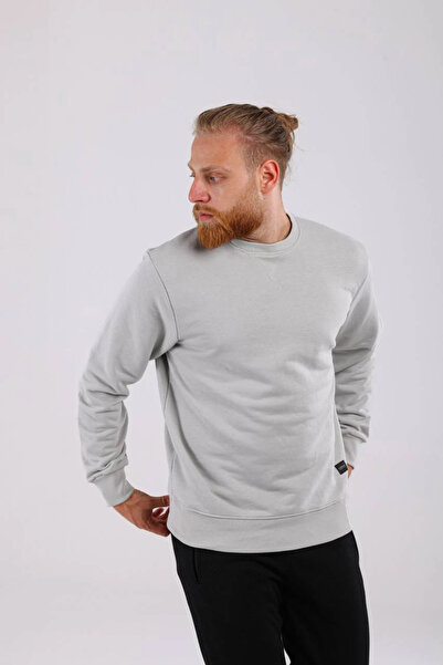 Fabregas Üç İplik Diagonel Bisiklet Yaka Basic Sweatshirt