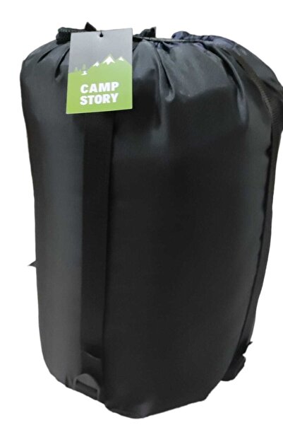 CAMP STORY Tim Military-18 350 gr υπνόσακος με γκρι φλις εσωτερικά και μαξιλάρι μαύρο μακρύ