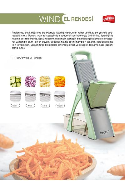 AROW Green Wind Hand Grater