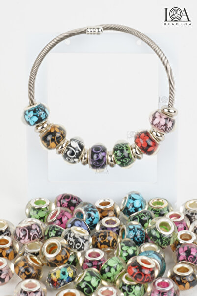 LANDOFACCESSORY Renkli Charm Boncuk - 7 Adet - Bileklik - Kolye - Aksesuar - ...