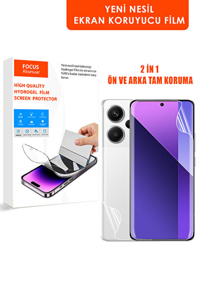 Focus Kaplama Redmi Note 13 Pro+ Plus 5g 2in1 Ön ve Arka Ekran Koruyucu Hydro...