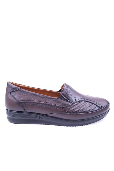 Papuçsepeti Papuç Sepeti 2505 Women's Genuine Leather Orthopedic Shoes