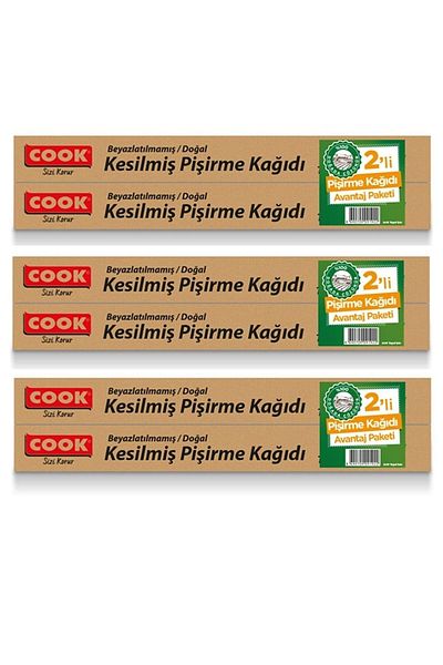 COOK Natural Baking Paper 16*2 Pieces (3 Pairs)