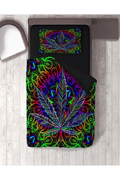 hediyechy Set de lenjerie de pat pentru o persoană Marıjuan cu imprimeu - Cad...